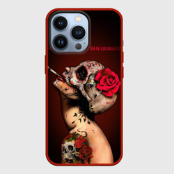 Чехол для iPhone 13 Pro Ведьма с красной розой
