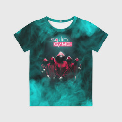 Детская футболка 3D Стража в масках игра в кальмара