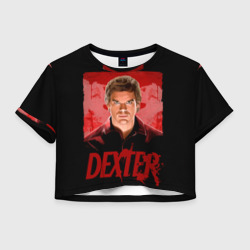 Женская футболка Crop-top 3D Dexter Декстер портрет постер