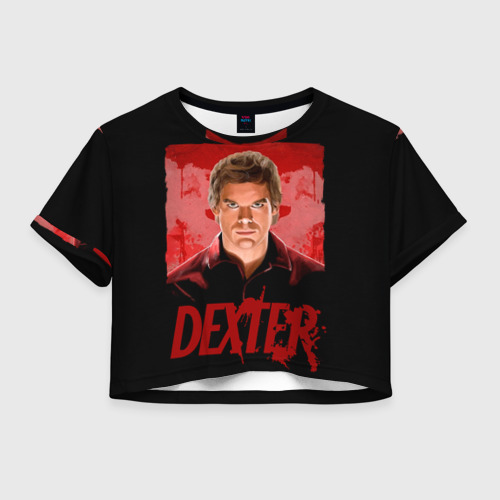 Женская футболка Crop-top 3D Dexter Декстер портрет постер, цвет 3D печать