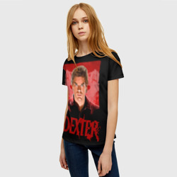 Женская футболка 3D Dexter Декстер портрет постер - фото 2