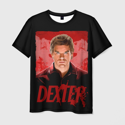 Мужская футболка 3D Dexter Декстер портрет постер, цвет 3D печать