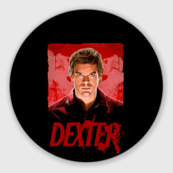 Круглый коврик для мышки Dexter Декстер портрет постер