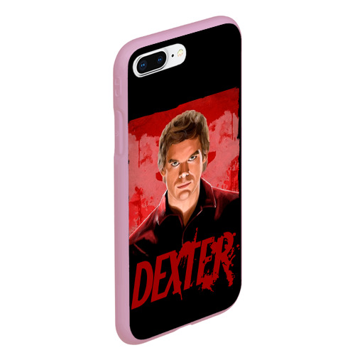 Чехол для iPhone 7Plus/8 Plus матовый Dexter Декстер портрет постер, цвет розовый - фото 3