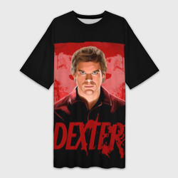 Платье-футболка 3D Dexter Декстер портрет постер