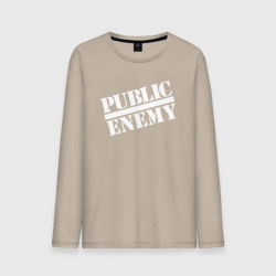 Мужской лонгслив хлопок Public Enemy logo