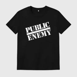 Мужская футболка хлопок Public Enemy logo