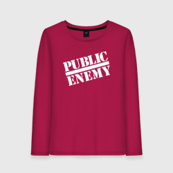 Женский лонгслив хлопок Public Enemy logo