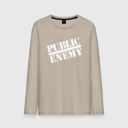 Мужской лонгслив хлопок Public Enemy logo