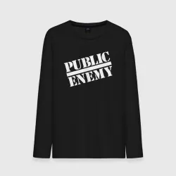 Мужской лонгслив хлопок Public Enemy logo