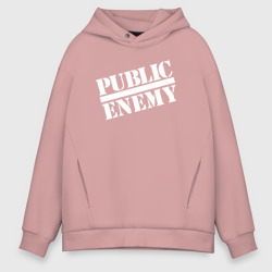 Public Enemy logo – Мужское худи Oversize хлопок с принтом купить со скидкой в -21%