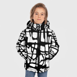 Зимняя куртка для мальчиков 3D Черно-Белый мотив Cantabrigiensia, подходящий для раскрашивания вручную - фото 2
