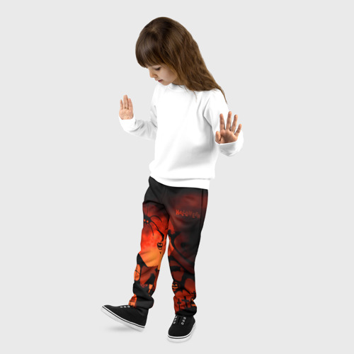 Детские брюки 3D Красная луна на Хэллоуин, цвет 3D печать - фото 3