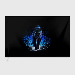 Флаг 3D Черная пантера пятна краски