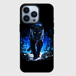 Чехол для iPhone 13 Pro Черная пантера пятна краски