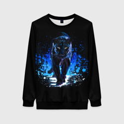 Черная пантера пятна краски – Женский свитшот 3D с принтом купить со скидкой в -35%