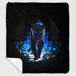 Плед с рукавами Черная пантера пятна краски