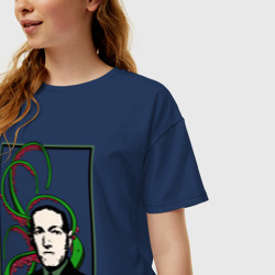 Женская футболка хлопок Oversize Лавкрафт Lovecraft - фото 2
