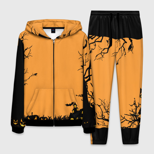 Мужской 3D костюм с принтом Orange Halloween TRD, вид спереди #2