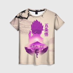 Женская футболка 3D Сатору Годжо японский стиль