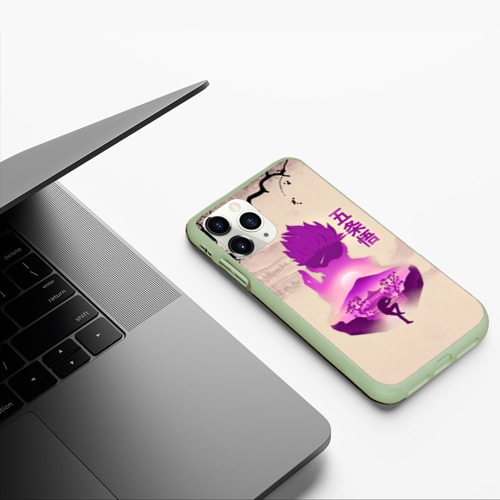Чехол для iPhone 11 Pro матовый с принтом Сатору Годжо японский стиль, фото #5