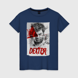 Женская футболка хлопок Декстер Dexter постер