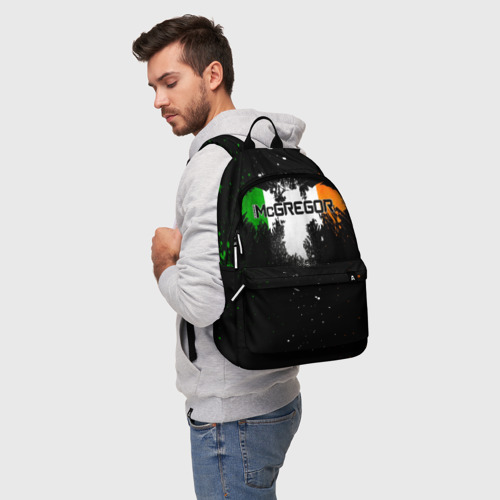 Рюкзак 3D с принтом Ирландский орел Конор МакГрегор, фото на моделе #1