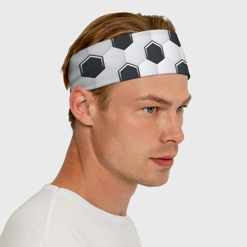 Повязка на голову 3D Текстура футбольного мяча - фото 6