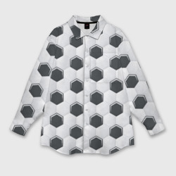 Мужская рубашка oversize 3D Текстура футбольного мяча
