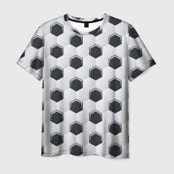 Мужская футболка 3D Текстура футбольного мяча