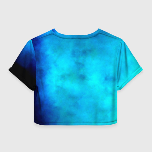 Женская футболка Crop-top 3D Силуэт Фредди Меркьюри группа Queen, цвет 3D печать - фото 2