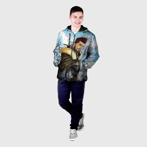 Мужская куртка 3D с принтом Весемир, Ведьмак, фото на моделе #1