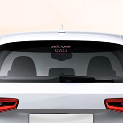 Наклейка на авто на заднее стекло Игра в кальмара Logo