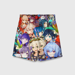 Детские спортивные шорты 3D Genshin Impact - персонажи