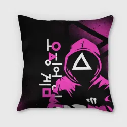 Подушка 3D Игра в кальмара красные костюмы