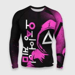 Мужской рашгард 3D Игра в кальмара красные костюмы