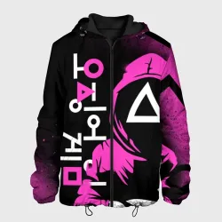 Мужская куртка 3D Игра в кальмара красные костюмы