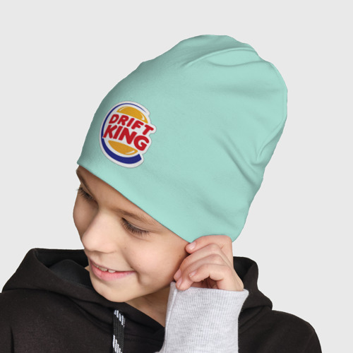 Детская шапка демисезонная Drift король, цвет мятный - фото 4
