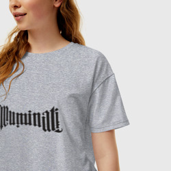Женская футболка хлопок Oversize Иллюминаты среди нас - фото 2