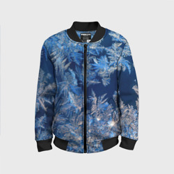 Детский бомбер 3D Снежинки макро snowflakes macro