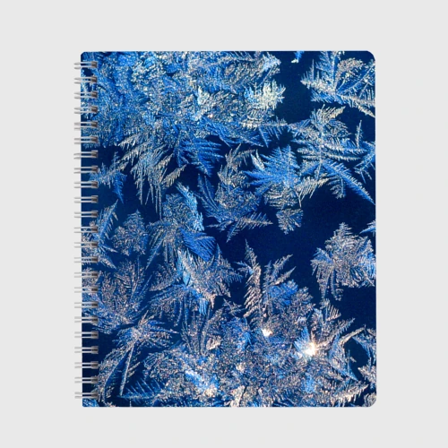 Тетрадь Снежинки макро snowflakes macro