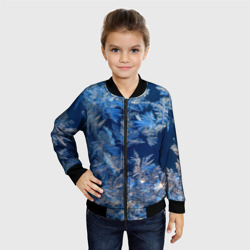 Детский бомбер 3D Снежинки макро snowflakes macro - фото 2