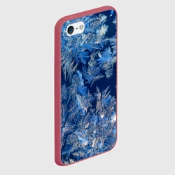 Чехол для iPhone 5/5S матовый Снежинки макро snowflakes macro - фото 2