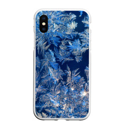 Чехол для iPhone XS Max матовый Снежинки макро snowflakes macro