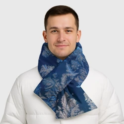 Шарф-пуховик 3D Снежинки макро snowflakes macro - фото 2