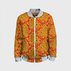 Детский бомбер 3D Хохломские узоры-паттерны