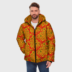 Мужская зимняя куртка 3D Хохломские узоры - фото 2