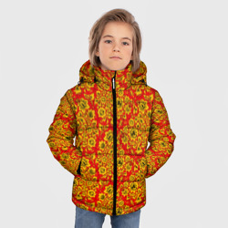 Зимняя куртка для мальчиков 3D Хохломские узоры - фото 2