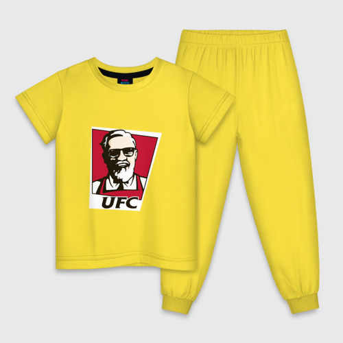 Детская пижама хлопок McGregor kfc, цвет желтый