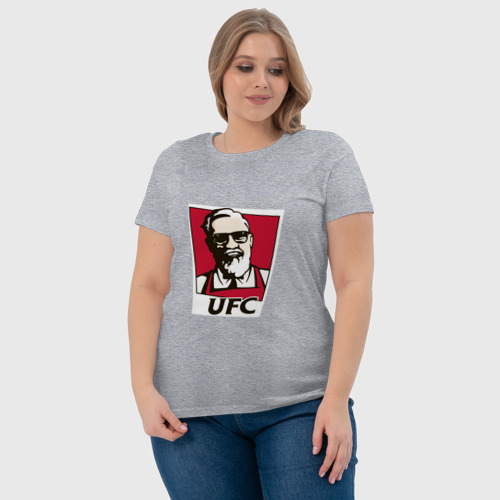 Женская футболка хлопок McGregor kfc, цвет меланж - фото 6